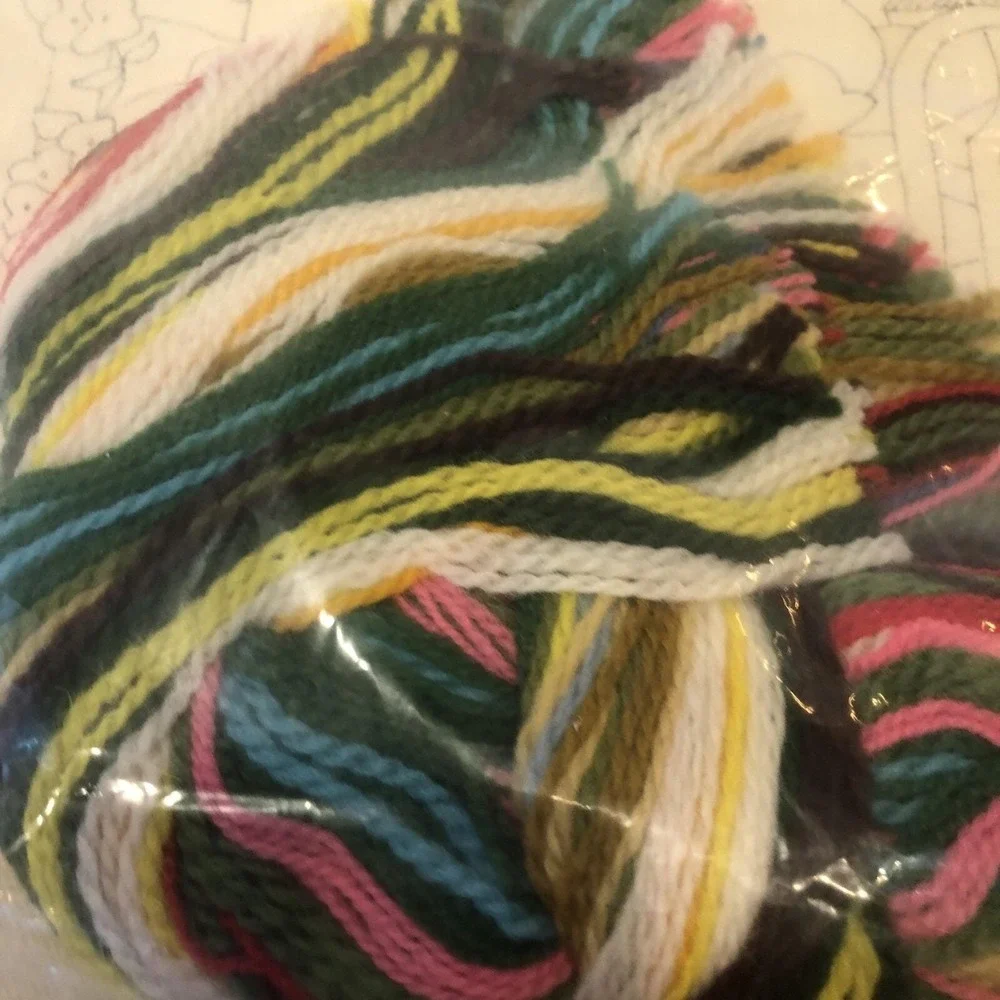 WonderArt Stitchery 11x14 Inch Picture Kit Country Cottage Wool Yarn Embroidery